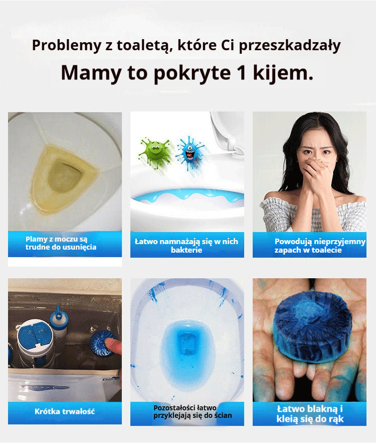 🚽🌟【Kup 1, otrzymaj 2 gratis】Automatyczna szczotka do czyszczenia toalet, narzędzie dezodoryzujące