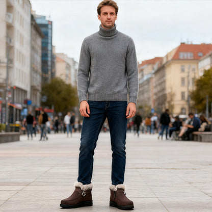 Promocja w połowę ceny 🔥 【Rozmiary 39-47】❄️ Męskie zimowe grube buty bawełniane i buty zimowe wełniane