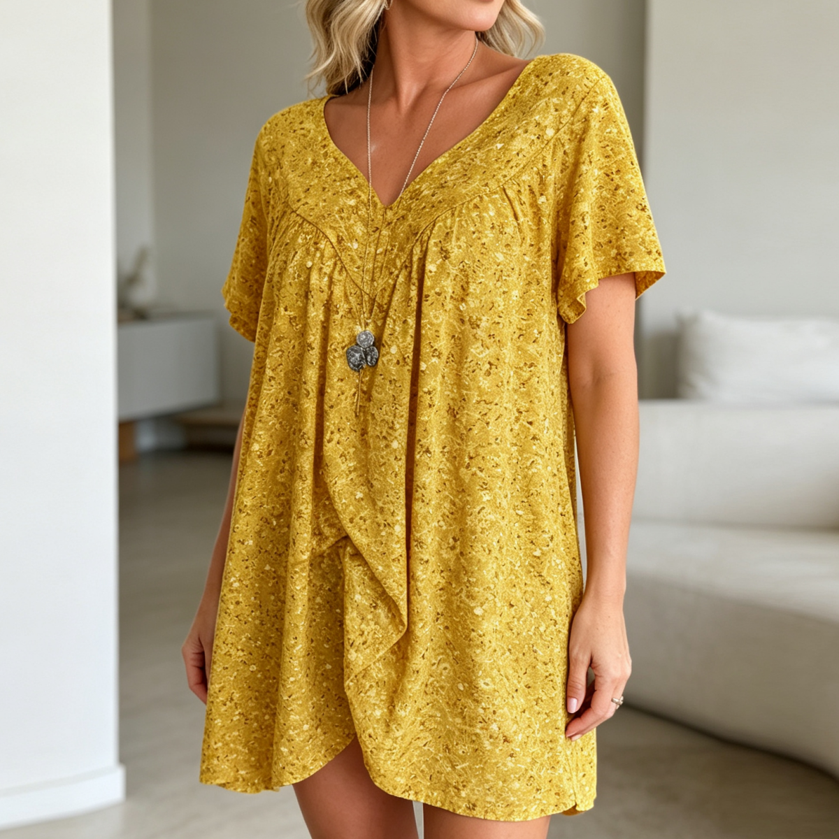 ✨【S-5XL】Tricou de vară pentru femei cu mânecă scurtă și decolteu în V