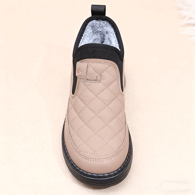 🔥【Αγοράσε 1, πάρε 1 δωρεάν】👢【36-41 έξινα】νέο μοντέλο ποδιάρια χειμώνα 2025 για γυναίκες, με υποστρωση από αδιάβροχο βαμβάκι + θερμό με πυξίδα ενισχυμένης πάχυνσης, πίσω επίπεδη και αντιολισθητική