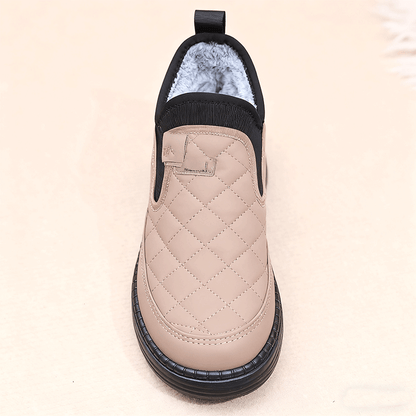 🔥【Αγοράσε 1, πάρε 1 δωρεάν】👢【36-41 έξινα】νέο μοντέλο ποδιάρια χειμώνα 2025 για γυναίκες, με υποστρωση από αδιάβροχο βαμβάκι + θερμό με πυξίδα ενισχυμένης πάχυνσης, πίσω επίπεδη και αντιολισθητική