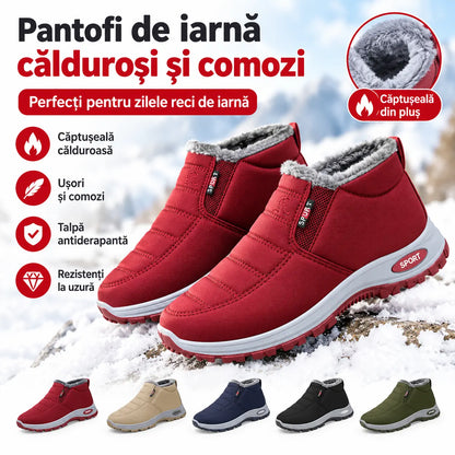 🔥【35–48】 Cizme de iarnă unisex, cu căptușeală pufoasă, călduroase, confortabile și antiderapante, ideale pentru vremea rece