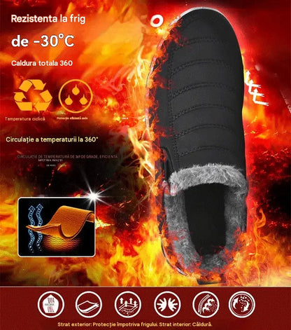 🔥【35–48】 Cizme de iarnă unisex, cu căptușeală pufoasă, călduroase, confortabile și antiderapante, ideale pentru vremea rece