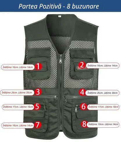 🔥Vestă funcțională casual cu mai multe buzunare【XL-4XL】