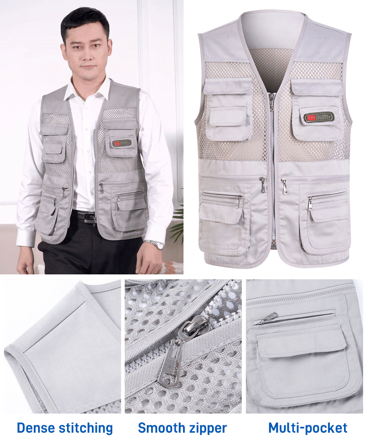 🔥【Kupte 1, dostanete 1 zdarma】🔥Užitečná vesta s několika kapsami【velikosti XL-4XL】 