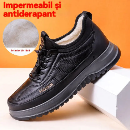 ⛄🔥【39-45】2026 Pantofi sport casual de iarnă pentru bărbați, din piele naturală, impermeabili, cu talpă moale și catifea, noi