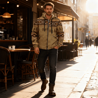 【Половина цена за сезона на есента и зимата】 Мъжко яке за есен и зима с качествено свободен стил, допълнителен плюш, дебела и от агнене вълна