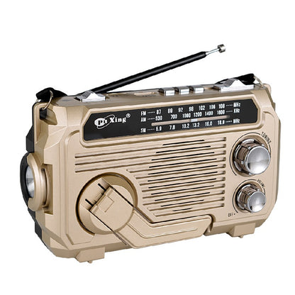📟📶 Radio portabil de urgență, cu încărcare manuală și lanternă LED