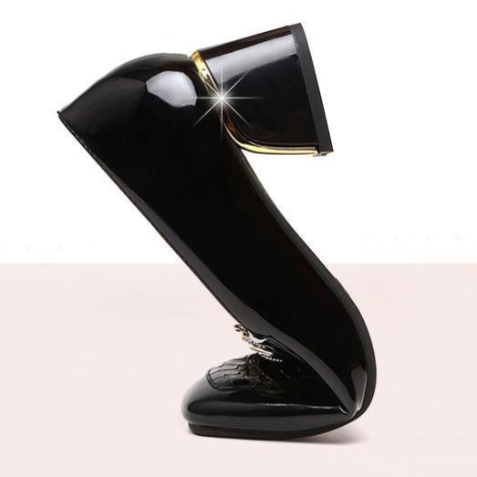 【35-40】2024 Toamna Noua toamnă Square Toe Chunky Heel pantofi din piele de piele   3759756