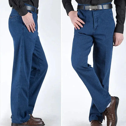 ✨👖 Blugi bărbătești noi, talie înaltă, cu picior drept, 2026