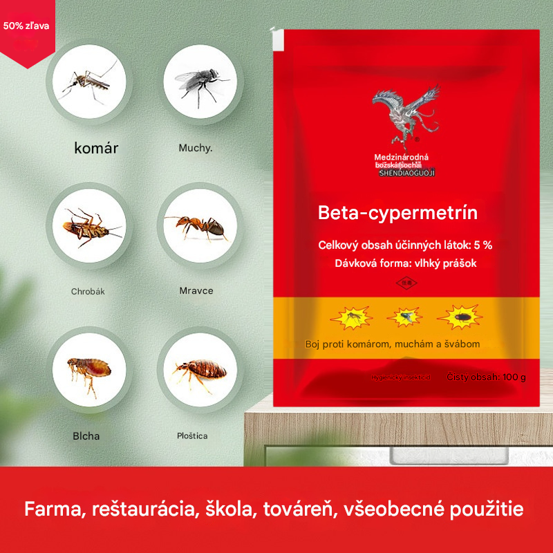 👍【5/10/15/20 торбички】🚫🦟🪳🪰Специално разработени за унищожаване на комари и мухи във фермите, една опаковка убива бълхи/скакалци/хлебарки/мухи/комари