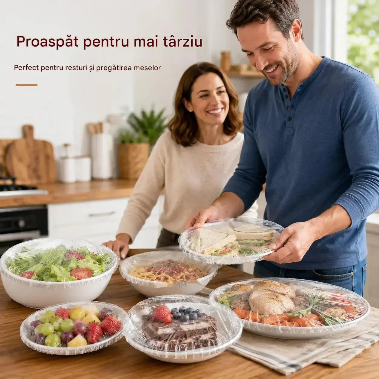 【2 pungi, 200 bucăți】Huse de unică folosință pentru păstrarea prospețimii, din material de uz alimentar
