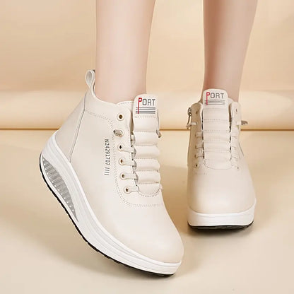 🎁👢【35-41】2025 Nowy styl jesień/zima, wygodne i oddychające damskie buty, podwyższenie o 5 cm