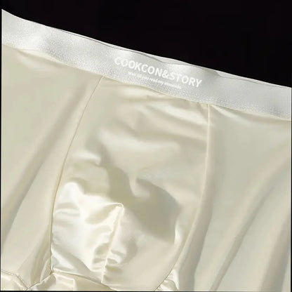 🔥😎【Reducere 50%】Boxeri bărbătești 10A, cu zonă antibacteriană, din material Ice Silk fără cusături, moale și respirabil, cu aspect satinat premium