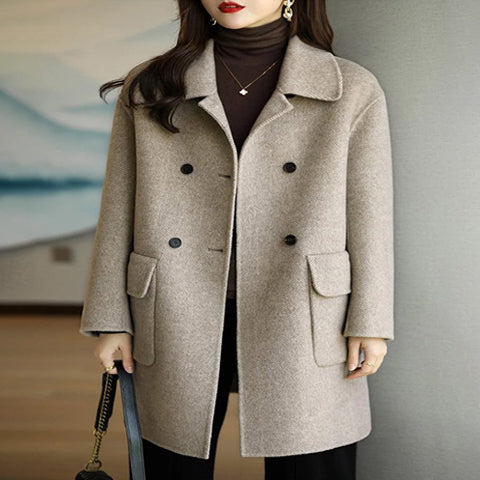 🔥nowa jesienno-zimowa vysoce kvalitní dwuwarstwowa kaszmirowa kurtka 