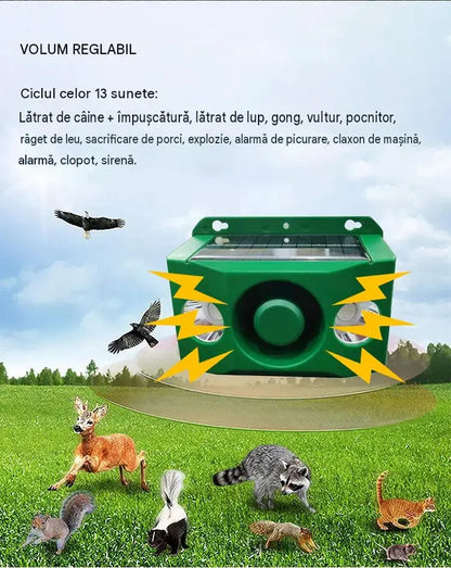 🔥【50% REDUCERE】🐅Dispozitiv cu ultrasunete pentru alungarea animalelor sălbatice, alimentat solar