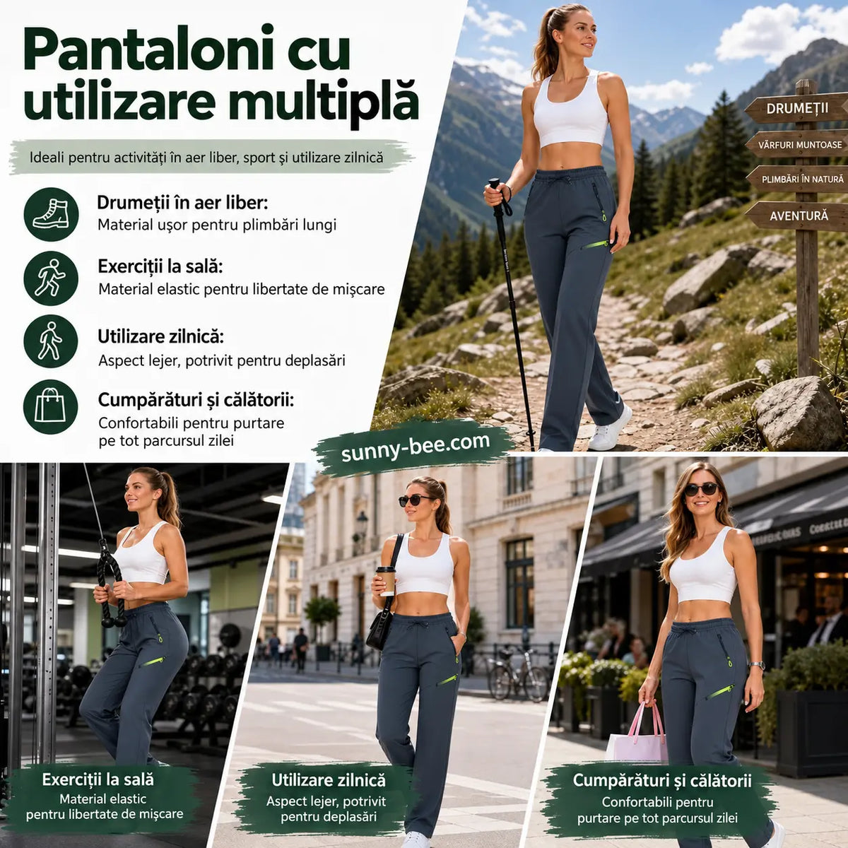 ⏳ Ofertă limitată 🔥 Pantaloni cargo de damă cu croială dreaptă și talie elastică — ideali pentru serviciu, călătorii și purtare zilnică 👖✨