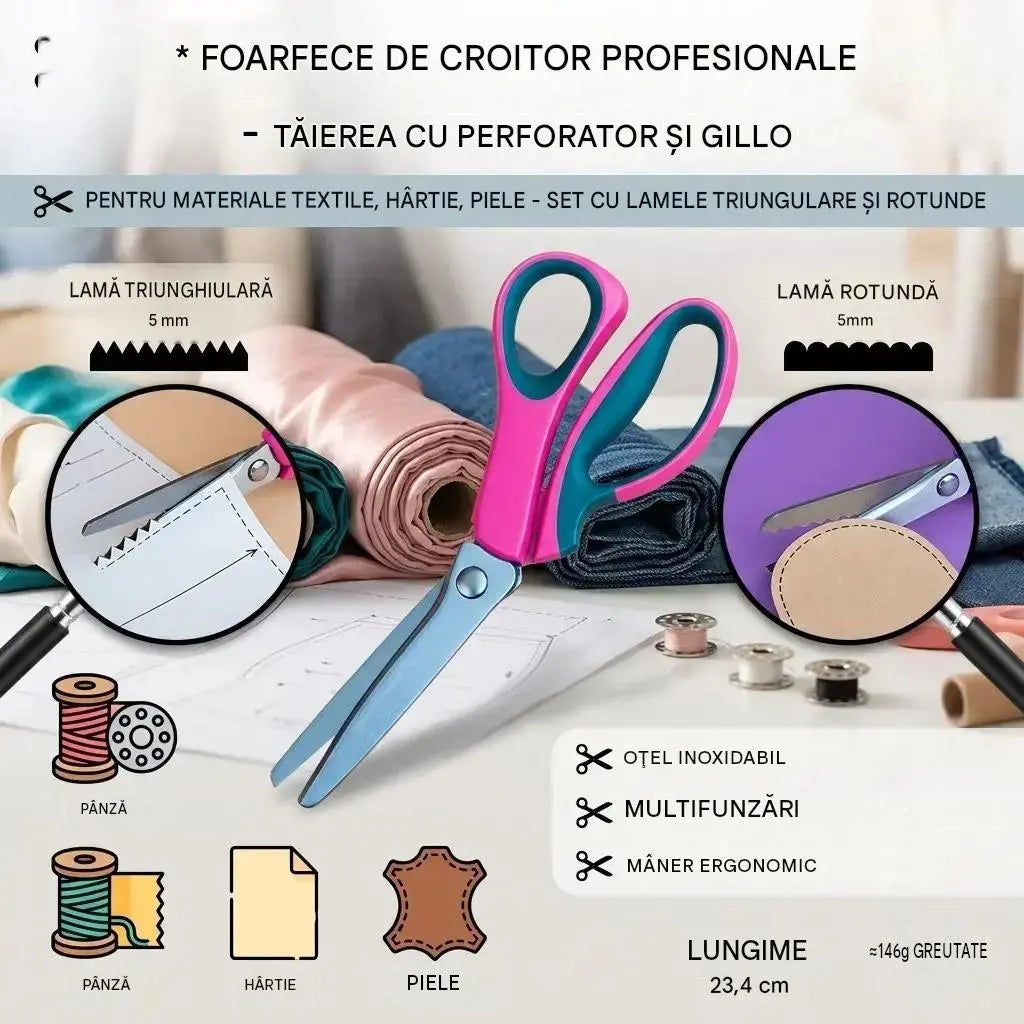✂️🧵Foarfece multifuncționale pentru lucrări manuale, creezi cu ușurință dantele spectaculoase!