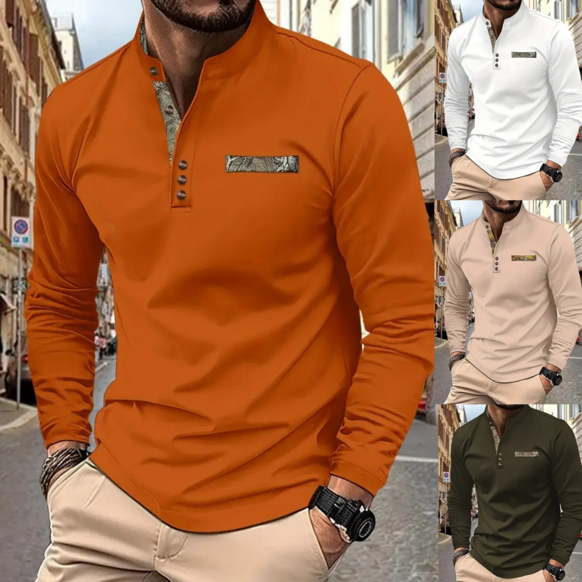 【🔥Specjalna redukcja 50%】【S-3XL】Męskie sportowe koszulki polo z długimi rękawami