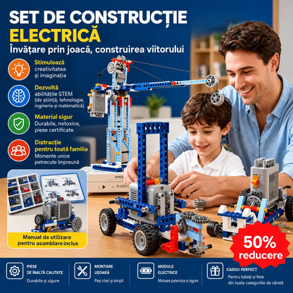 🔥【312 piese】🤖🧩 Set de construcție robot electric pentru copii