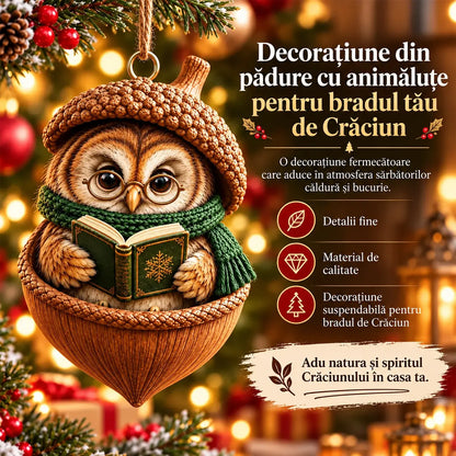 🎉【Cumperi 6, primești 6 gratis】12 bucăți la doar 139 RON! 🤩 🎁 Decorațiuni noi de Crăciun din acril 2D, cu animale în formă de conuri de brad