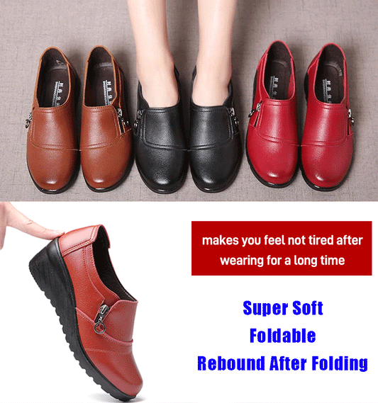 【Preț de lichidare】🔖Încălțăminte din piele de vacă ultra-confortabilă, cu talpă moale, antiderapantă și rezistentă la uzură