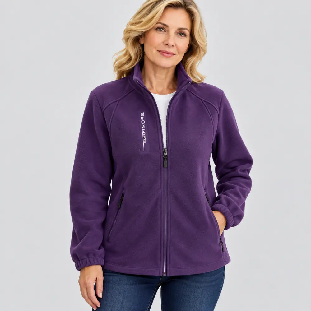 ✨【XL-5XL】Jachetă din fleece pentru femei – potrivită pentru vreme rece; prevăzută cu guler înalt, închidere cu fermoar și croială cambrată; produs nou.