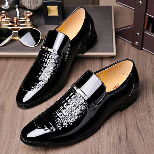 Pantofi de afaceri din piele de vacă--3637947