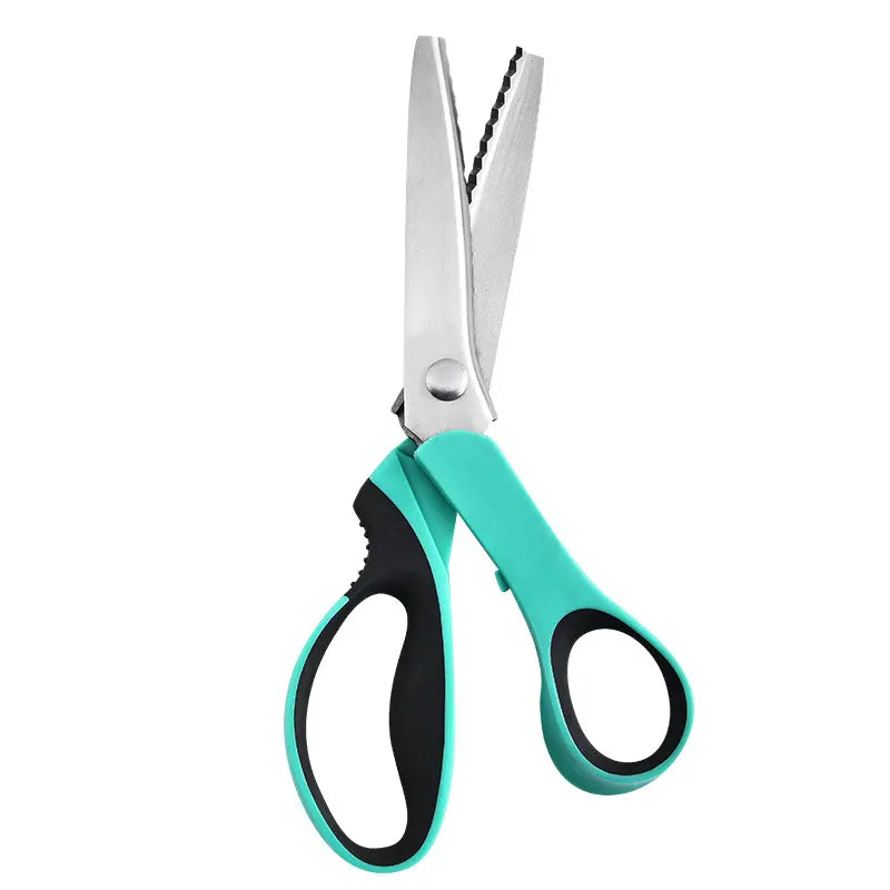 ✂️ Foarfecă profesională zimțată - Foarfecă ascuțită și zimțată pentru materiale textile