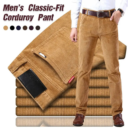 🏆 Best-seller 【-50% reducere 🔥🔥】Pantaloni clasici din reiat pentru bărbați