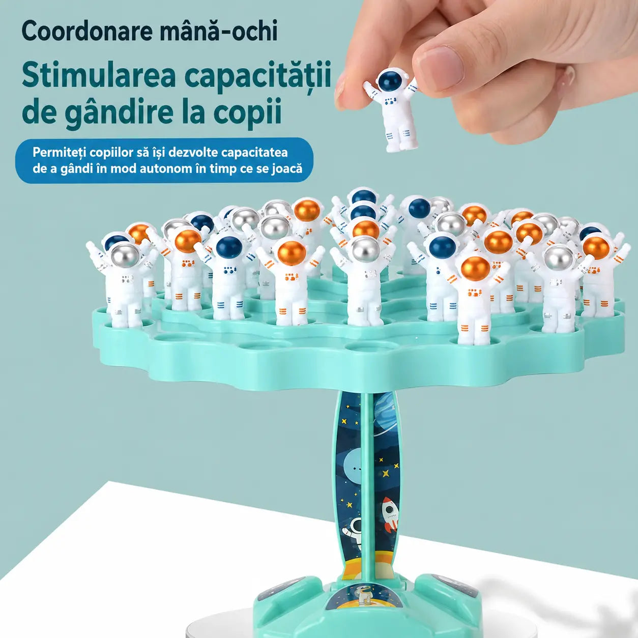 ✨🎁 Jucărie educativă interactivă Astronaut Balance pentru părinți și copii