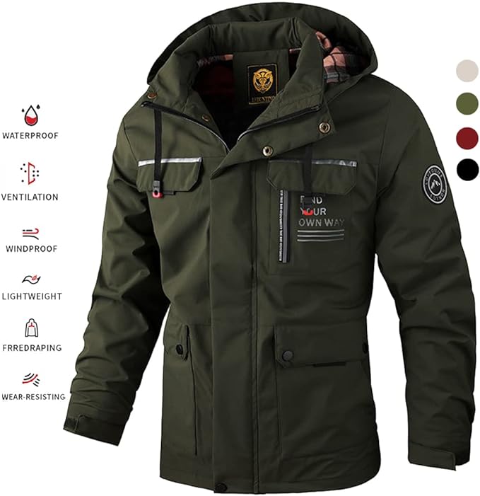 🔥Есен/зима намаление 50%【M-4XL】Мъжко топло яке 2025, ветроустойчиво и водоустойчиво