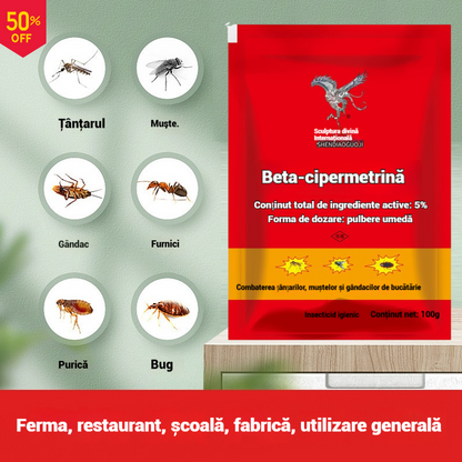 👍【5 pliculețe】🚫🦟🪳🪰pecial conceput pentru a ucide țânțarii și muștele din ferme, un pachet ucide puricii/lăcustele/gândacii de bucătărie/muștele/țânțarii!