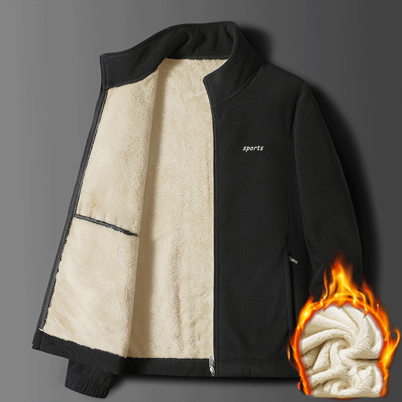 ⛄【Размери M-5XL】Нова мъжка дебела аksamitена kurtka с ягненски мех, за есен и зима