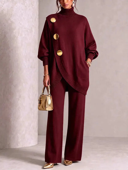 ✨🔥 La jumătate de preț + livrare gratuită 🚚💕 Set elegant pentru femei: maletă și pantaloni cu croială largă — Confortabil și modern 👗