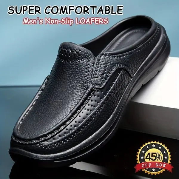 ✨🔥【Lichidare de vară】【39-45】Papuci casual din piele pentru bărbați, simpli și confortabili