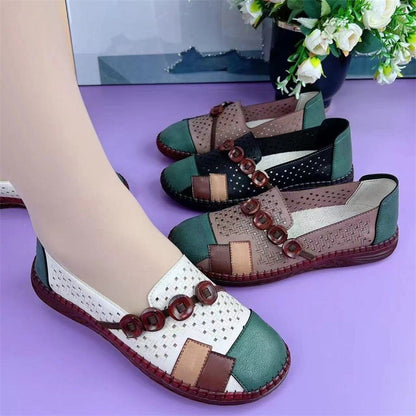 Wyprzedaż końcowosezonowa💥【35-41】Miękkie skórzane buty casualowe, nowa kolekcja 2025✅Wygodne i oddychające✅Bez sznurówek 