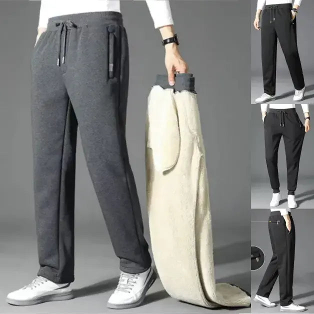 🔥【M–5XL】Pantaloni de trening de iarnă pentru bărbați, model 2026, cu căptușeală groasă tip Sherpa – călduroși și confortabili (40–120 kg)