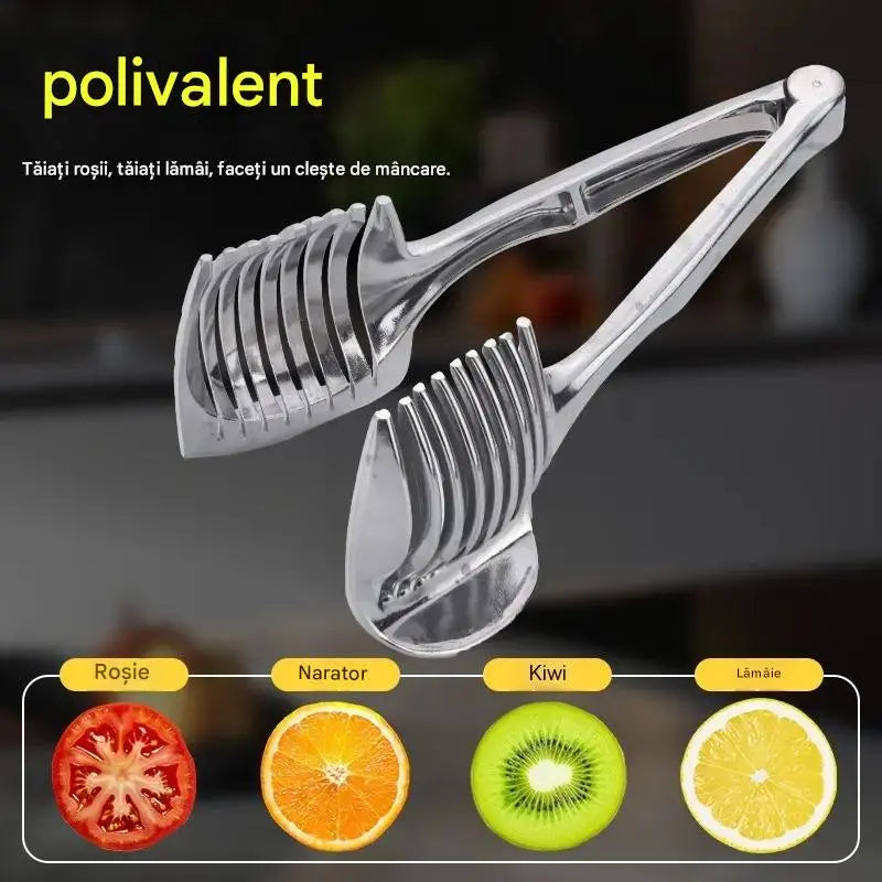 🍅 Tăietor manual de bucătărie din oțel inoxidabil | Ghid pentru tăieturi uniforme de roșii, lămâi, ceapă și altele