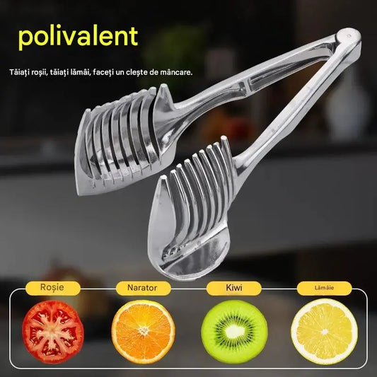 🍅 Tăietor manual de bucătărie din oțel inoxidabil | Ghid pentru tăieturi uniforme de roșii, lămâi, ceapă și altele
