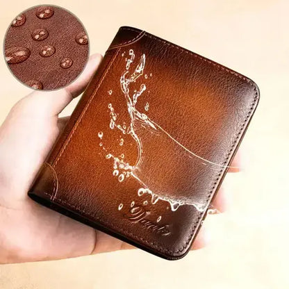50% REDUCERE 👝✨ Portofel nou pentru bărbați, anti-furt, din piele naturală