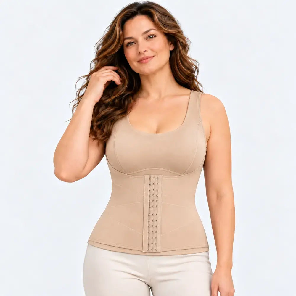 【XL-5XL / 4 culori】Vestă călduroasă cu căptușeală din fleece, fabricată în Germania, concepută pentru a modela zona abdomenului și a taliei