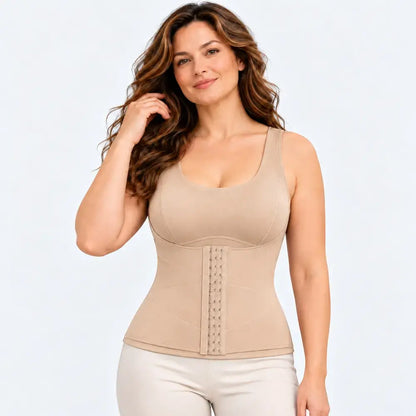 【XL-5XL / 4 culori】Vestă călduroasă cu căptușeală din fleece, fabricată în Germania, concepută pentru a modela zona abdomenului și a taliei