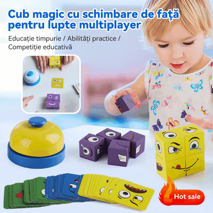 ✨👶【Cumpără 1, primești 1 gratuit🔥】Jucărie cub Rubik din lemn pentru copii, care își schimbă fața