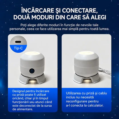 🌈💡Proiector LED rotativ dinamic cu efecte de lumină în șapte culori