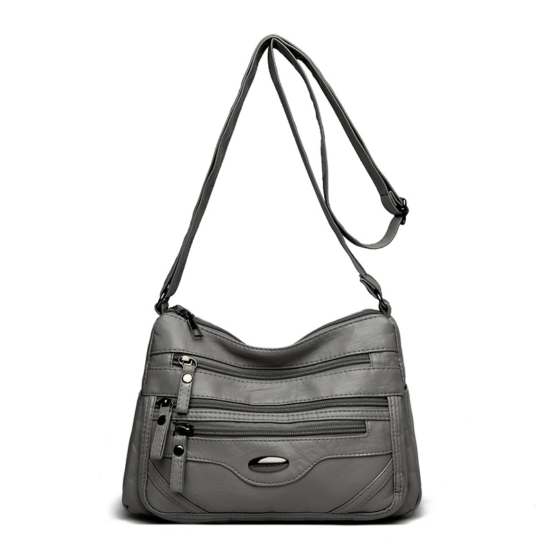👜💟Geantă de umăr nouă, din piele moale, cu compartimente multiple – elegantă și stilată.