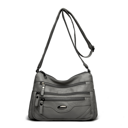 👜💟Geantă de umăr nouă, din piele moale, cu compartimente multiple – elegantă și stilată.