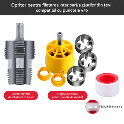 【Set pentru filet interior + filet exterior】Unelte pentru filetarea țevilor de apă