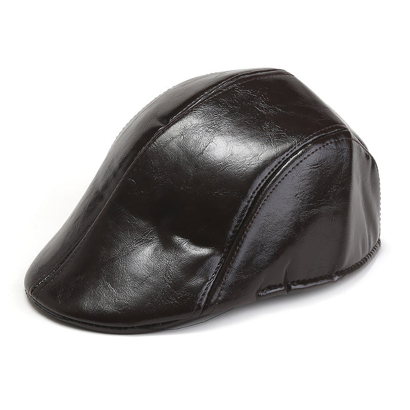 🎩 Beretă retro din piele pentru bărbați, de calitate premium✨