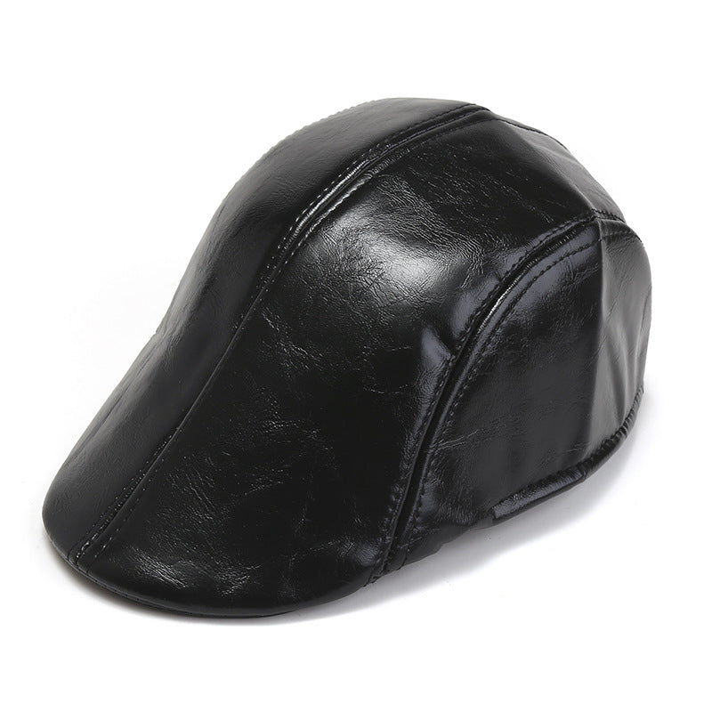 🎩 Beretă retro din piele pentru bărbați, de calitate premium✨
